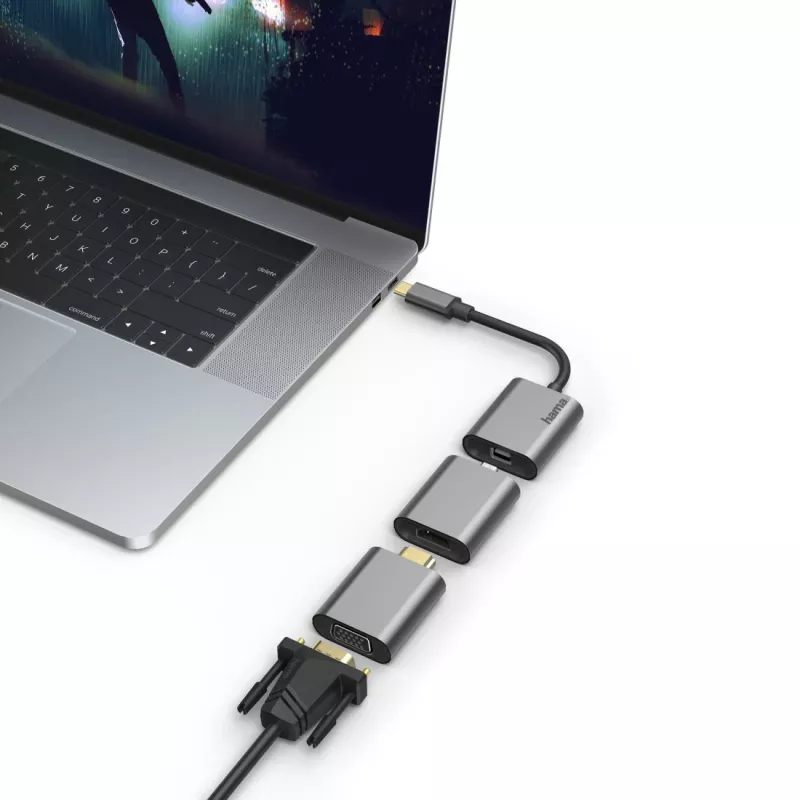 Adaptador gráfico USB Hama 00200306 4096 x 2160 píxeles Gris