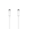 Cable coaxial Hama 00205047 5 m Blanco Conector coaxial