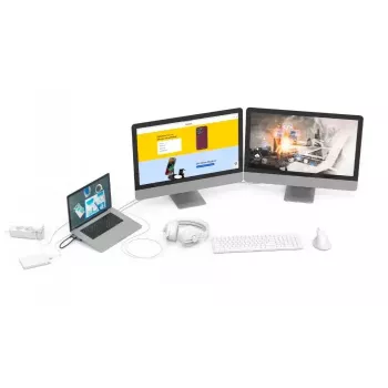 Hama Connect2Office Basic con cable USB 3.2 Gen 1 (3.1 Gen 1) Type-C Antracita, Gris