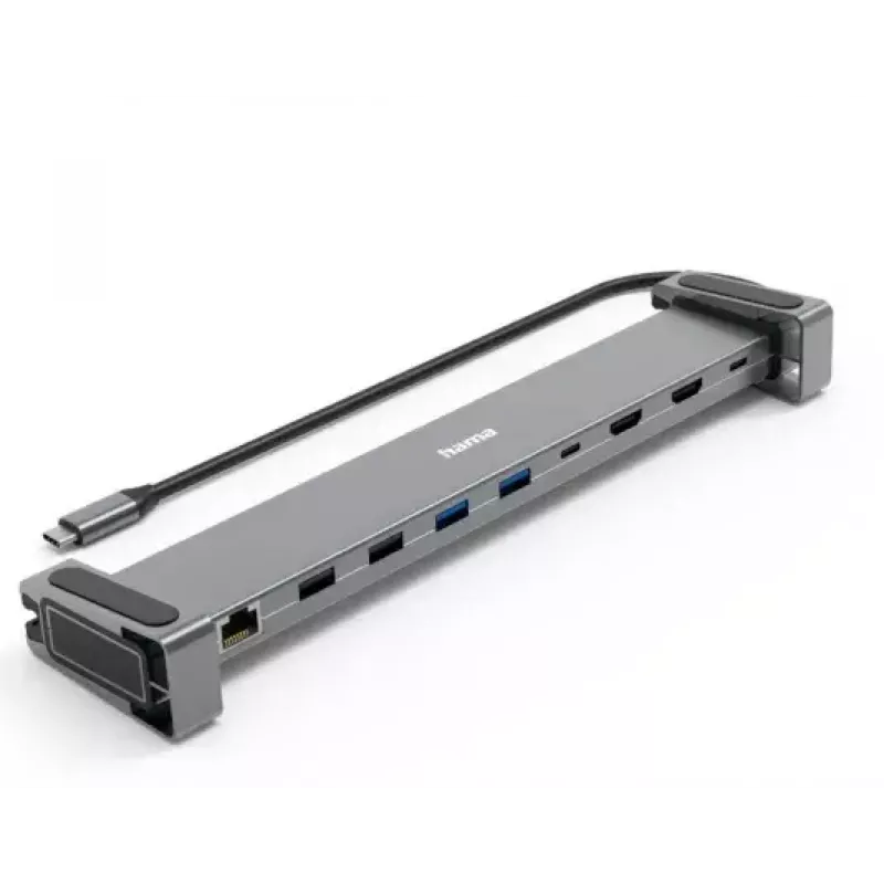 Hama Connect2Office Basic con cable USB 3.2 Gen 1 (3.1 Gen 1) Type-C Antracita, Gris