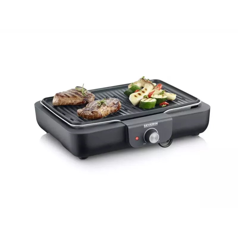 Parrilla eléctrica de sobremesa Severin PG 8556 2300 W negro acero inoxidable