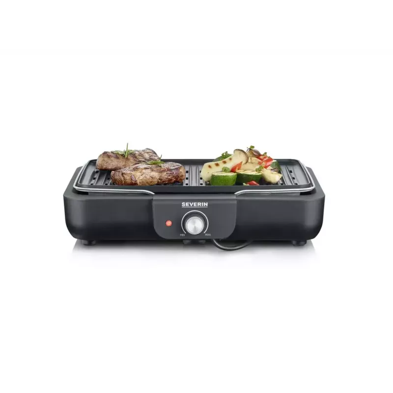 Parrilla eléctrica de sobremesa Severin PG 8556 2300 W negro acero inoxidable