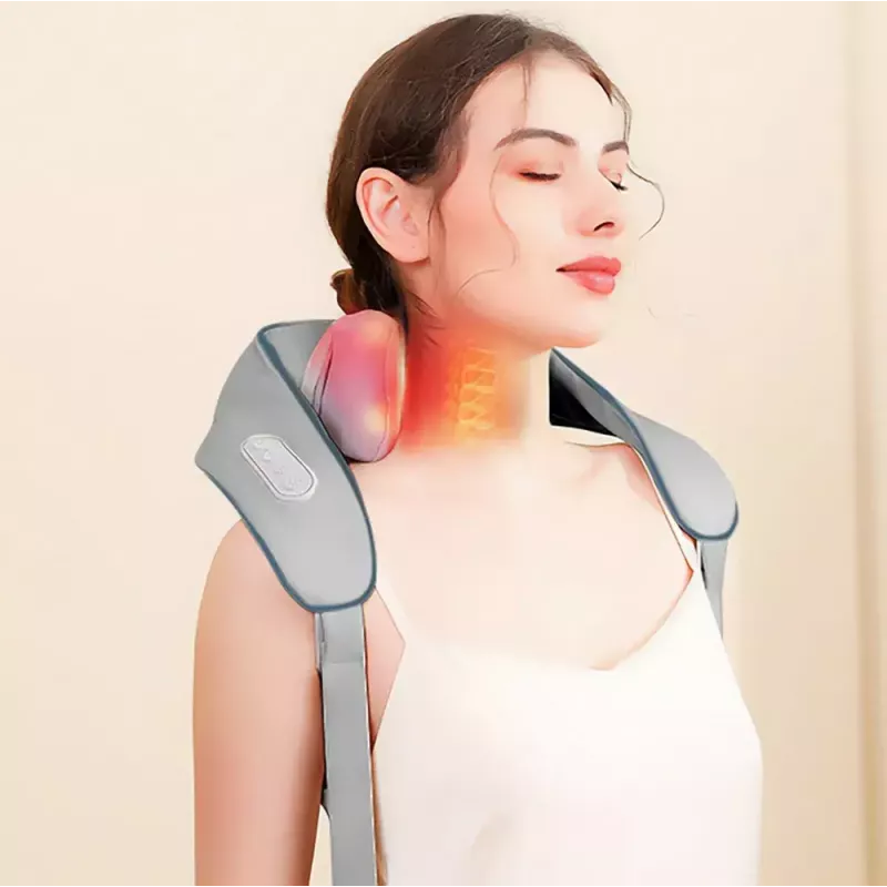 Masajeador de cuello y hombros MEDIA-TECH MT6533 con función de calor, diseño portátil