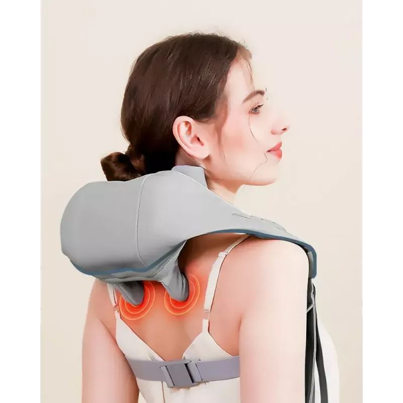 Masajeador de cuello y hombros MEDIA-TECH MT6533 con función de calor, diseño portátil
