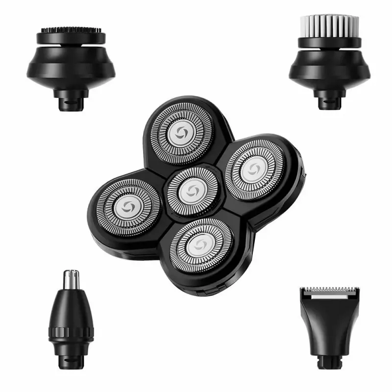Set de afeitadora de cabeza y barba Manta HS-01BK Shavio, negro/cromo