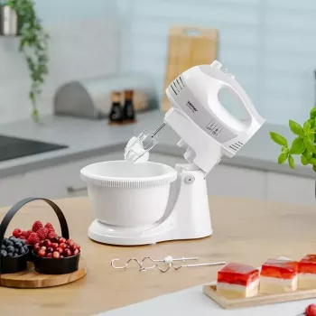 Batidora de mano ZELMER ZHM2459S — 300 W, 5 velocidades, accesorios de acero inoxidable