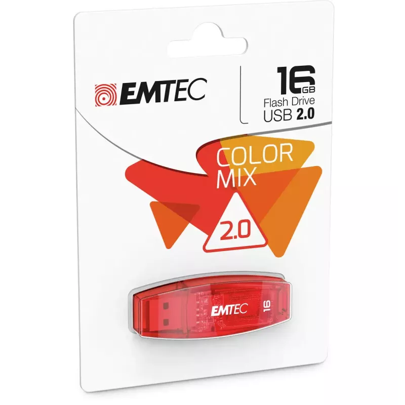 Memoria USB Emtec 16 GB USB Type-A 2.0 C410 rojo