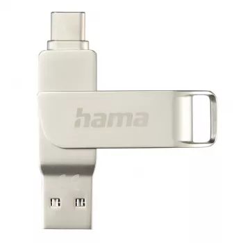 Hama C-Rotate Pro unidad flash USB 128 GB USB Type-A / USB Type-C 3.2 Gen 1 (3.1 Gen 1) plateado