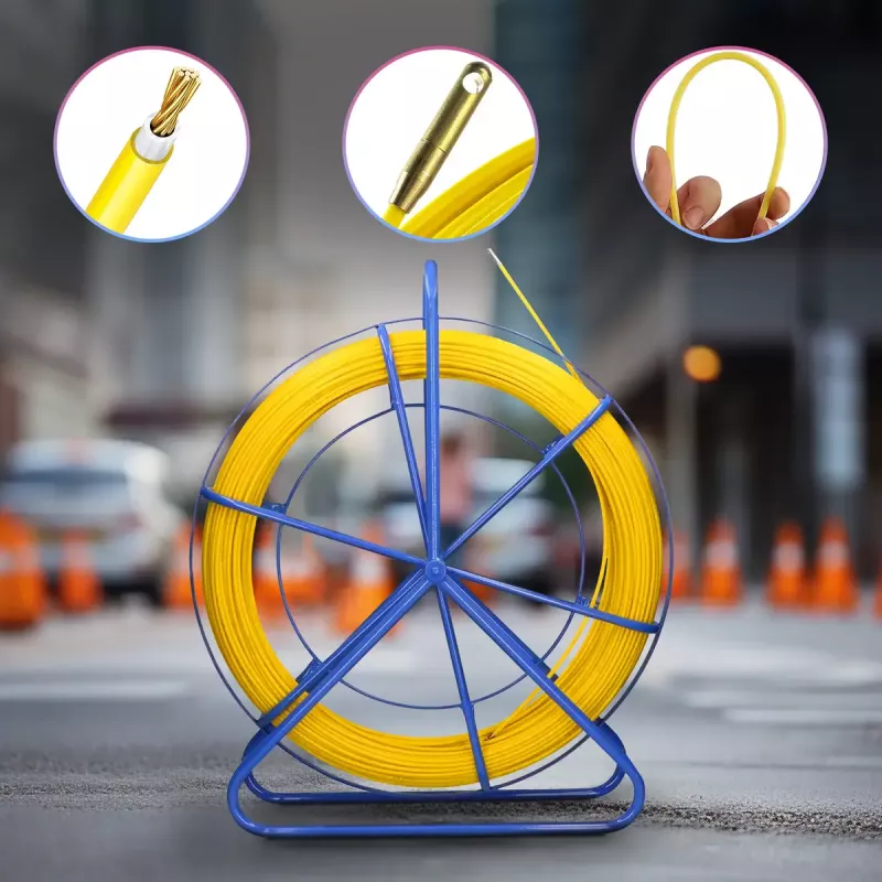 Guía pasacables Extralink Pilot 3,8 mm 25 m fibra óptica FRP amarillo