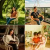 Hamaca silla Koala Hammock BLACK FOREST 80x60 cm ecru – tejido calado