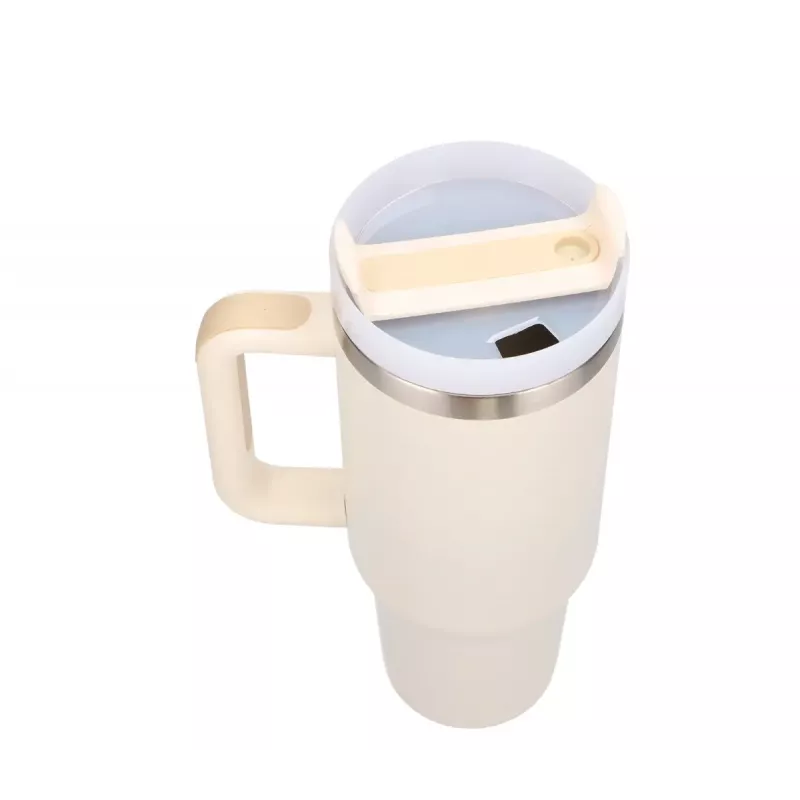 Termo Extralink Black Forest 1200 ml beige – Termo con pajita y asa