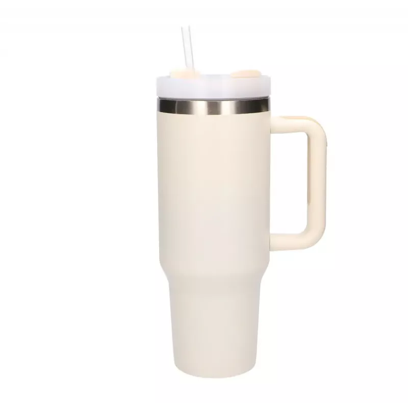 Termo Extralink Black Forest 1200 ml beige – Termo con pajita y asa