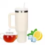 Termo Extralink Negro Forest 1200 ml beige – Termo con pajita y asa