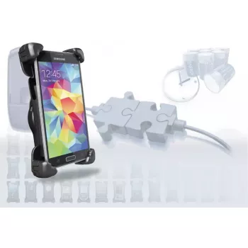 Soporte de coche activo Bury THB S9 Cradle Universal XXL — para teléfonos móviles/smartphones, negro
