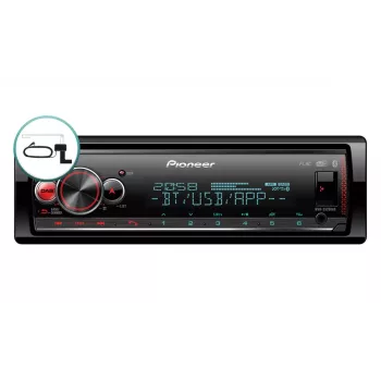 Receptor multimedia para coche Pioneer MVH-S520DABAN 200 W Bluetooth negro