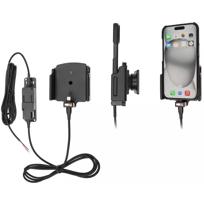 Soporte activo para móvil/smartphone Brodit 727370, negro — uso en vehículo e interior