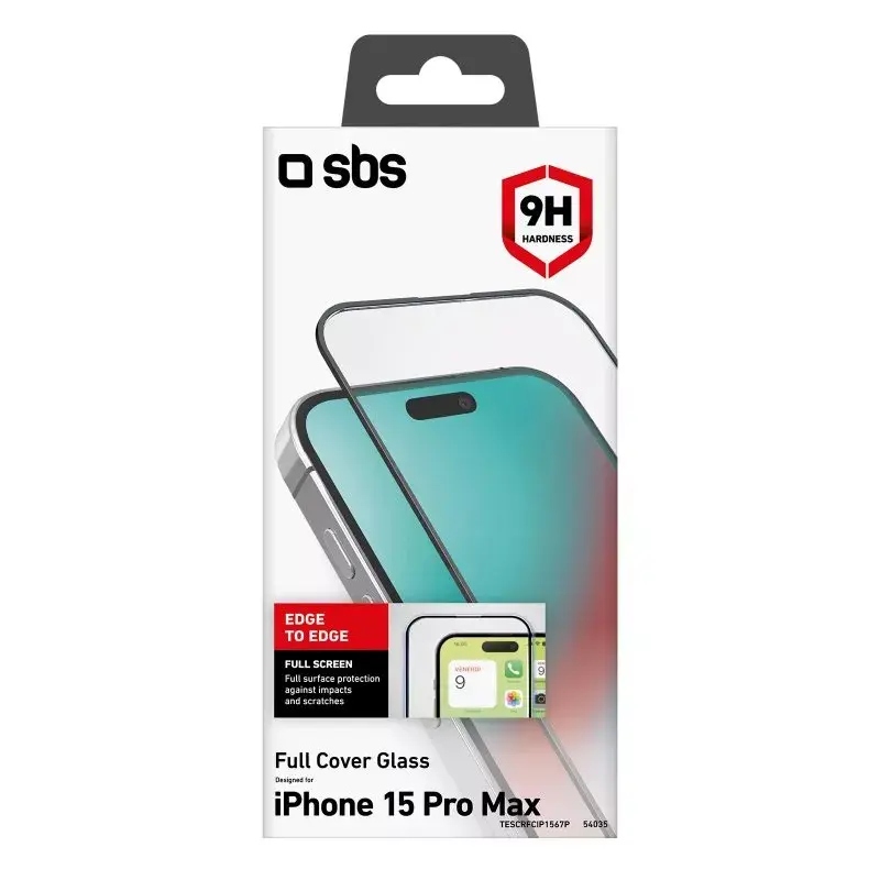 Protector de pantalla SBS TESCRFCIP1567P para iPhone 15 Pro Max Transparente
