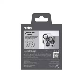 Protector de pantalla y objetivo de cámara SBS TECAMGLIP16PK para iPhone 16 Pro/Pro Max Antirrayaduras Transparente