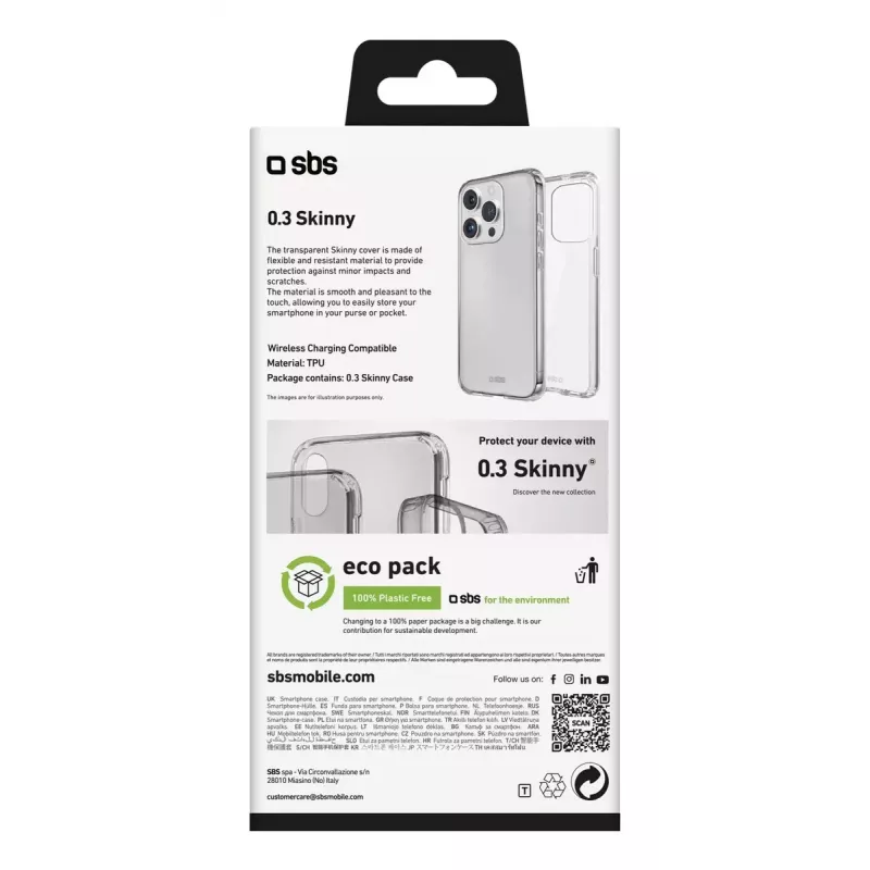 Funda para móvil SBS TESKINIP1661PT para iPhone 16 Pro 16 cm Transparente