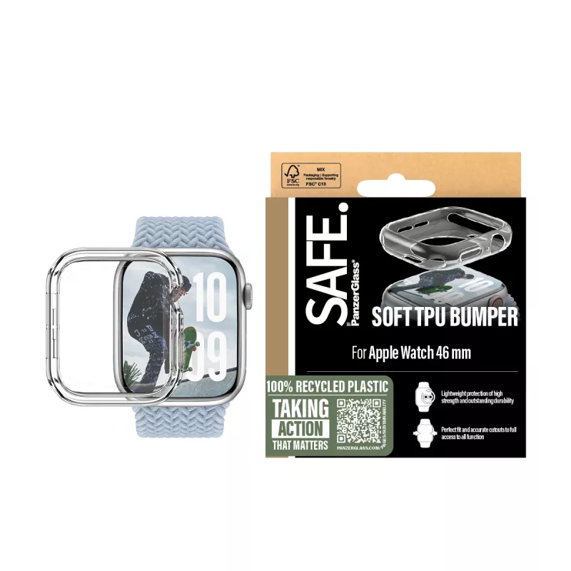 Bumper TPU PanzerGlass SAFE. by ® Transparente Apple Watch Series 11 | 10 | 46mm