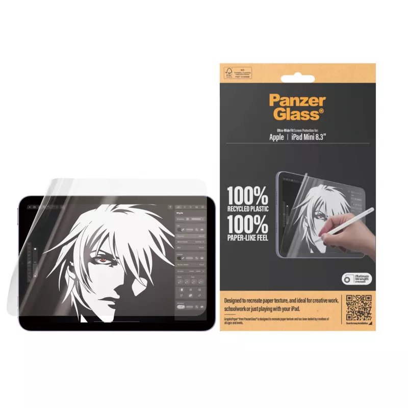Protector de pantalla PanzerGlass ® GraphicPaper® iPad Mini 8.3'' (2021, 2024) | Ultra-Wide Fit