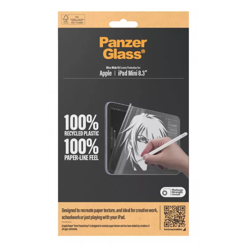 Protector de pantalla PanzerGlass ® GraphicPaper® iPad Mini 8.3'' (2021, 2024) | Ultra-Wide Fit