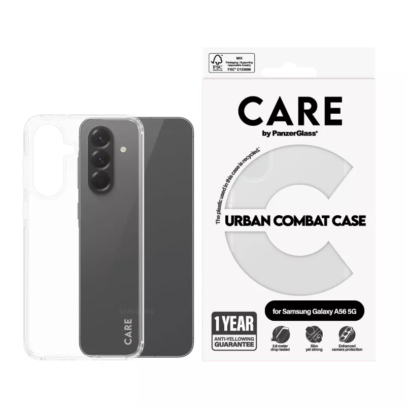Funda PanzerGlass CARE™ by ® Urban Combat transparente Samsung Galaxy A56 5G