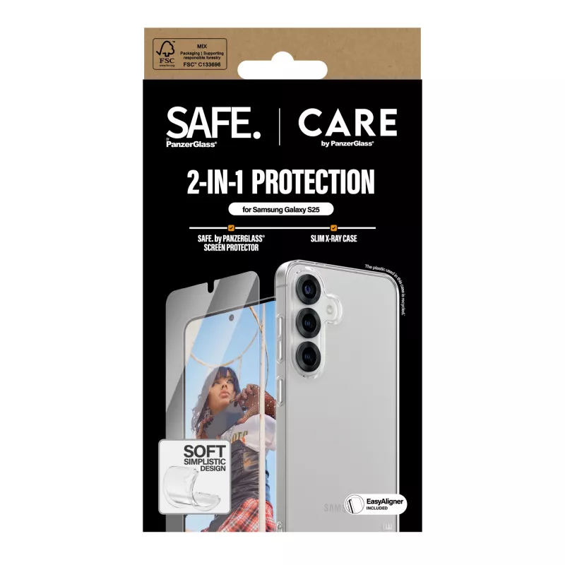 PanzerGlass CARE by Fashion pack 2 en 1 Samsung Galaxy S25