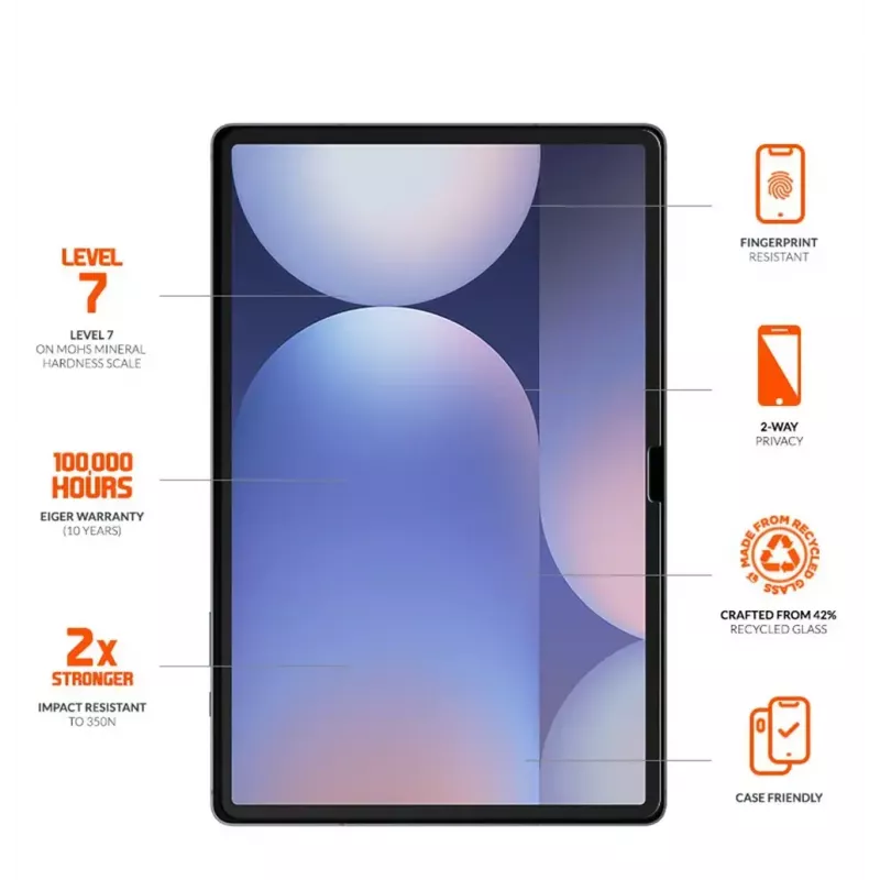 Eiger Mountain Black protector de pantalla de privacidad para tablet Samsung Galaxy Tab S10 FE+