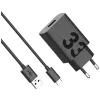 Motorola TurboPower 33W auriculares, headset, teléfono móvil, smartphone Negro carga rápida AC interior