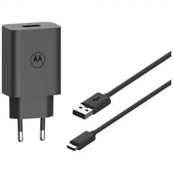 Motorola TurboPower 33W auriculares, headset, teléfono móvil, smartphone Negro carga rápida AC interior
