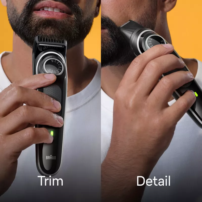 Recortador de barba Braun BeardTrimmer 3 BT3440, lavable, batería, negro