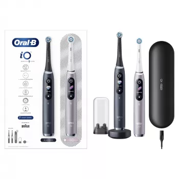 Cepillo de dientes eléctrico rotatorio-oscilante Oral-B iO 80363731 negro plata adultos cuidado de encías sensibilidad blanqueamiento