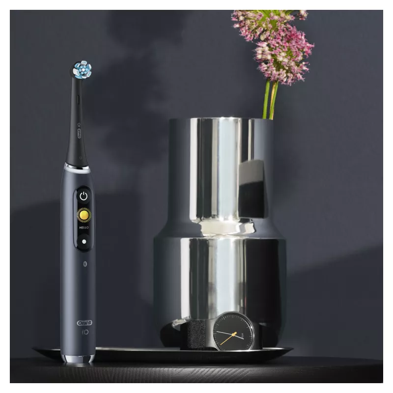 Cepillo de dientes eléctrico rotatorio-oscilante Oral-B iO 80363731 negro plata adultos cuidado de encías sensibilidad blanqueamiento