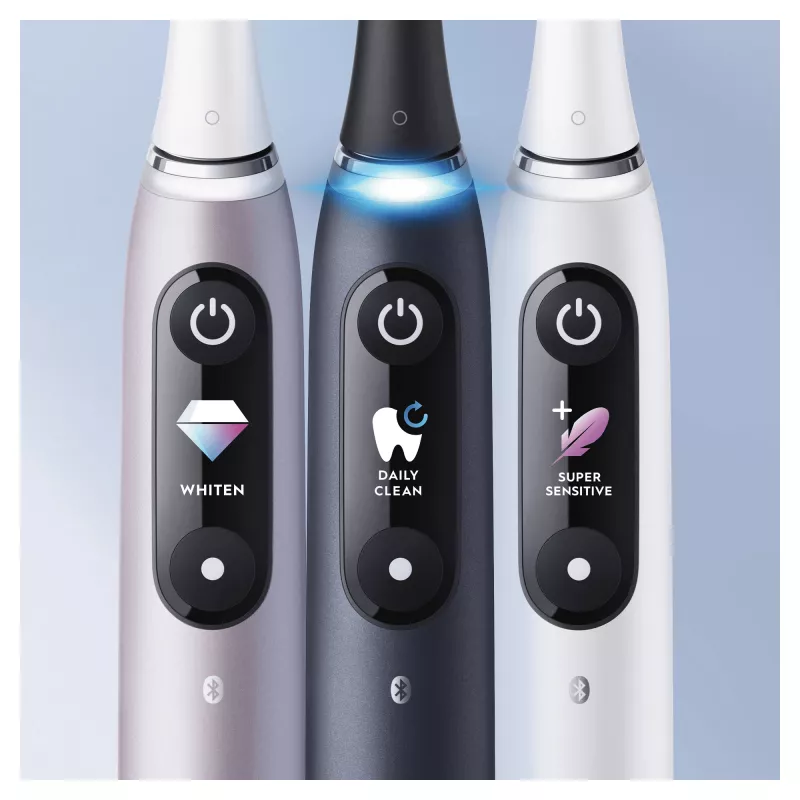 Cepillo de dientes eléctrico rotatorio-oscilante Oral-B iO 80363731 negro plata adultos cuidado de encías sensibilidad blanqueamiento