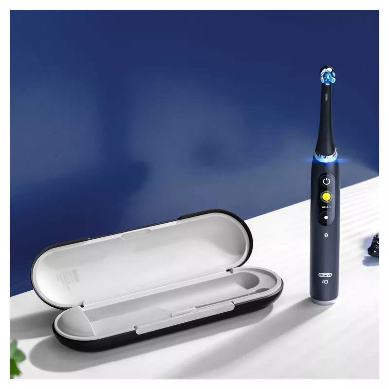Cepillo de dientes eléctrico rotatorio-oscilante Oral-B iO 80363731 negro plata adultos cuidado de encías sensibilidad blanqueamiento