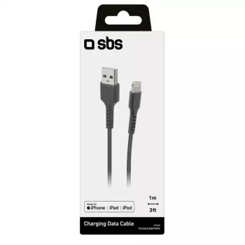 Cable Lightning a USB-A SBS Mobile TECABLEUSBIP589K – 1 m, USB 2.0, negro