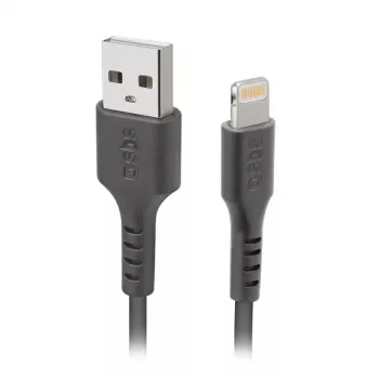Cable Lightning a USB-A SBS Mobile TECABLEUSBIP589K – 1 m, USB 2.0, negro
