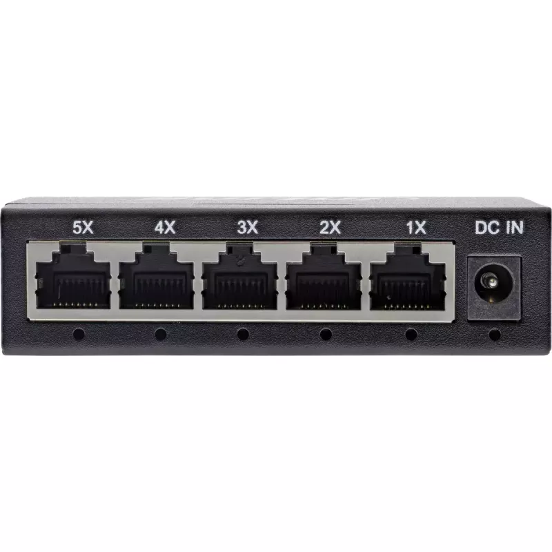 Switch de red Gigabit InLine 5 puertos, 1 Gb/s, sobremesa, carcasa metálica, sin ventilador