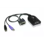 Cable adaptador KVM ATEN USB - DVI a Cat5e/6 (módulo CPU), USB, USB, DVI-D, negro, morado, RJ-45, 1 x RJ-45
