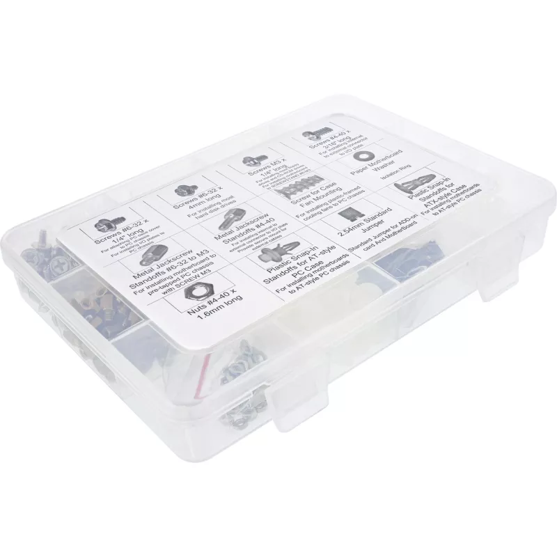 Juego de tornillos para PC/servidor InLine en estuche con un total de 550 uds.