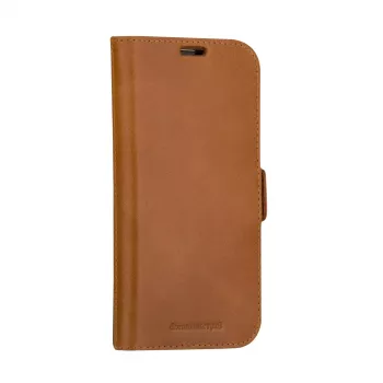 Funda tipo libro dbramante1928 Lynge iPhone 15 Tan monocromática marrón