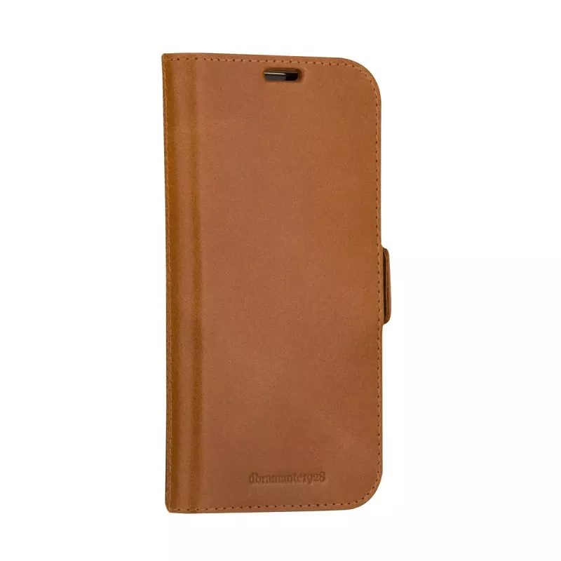 Funda tipo libro dbramante1928 Lynge iPhone 15 Tan monocromática marrón