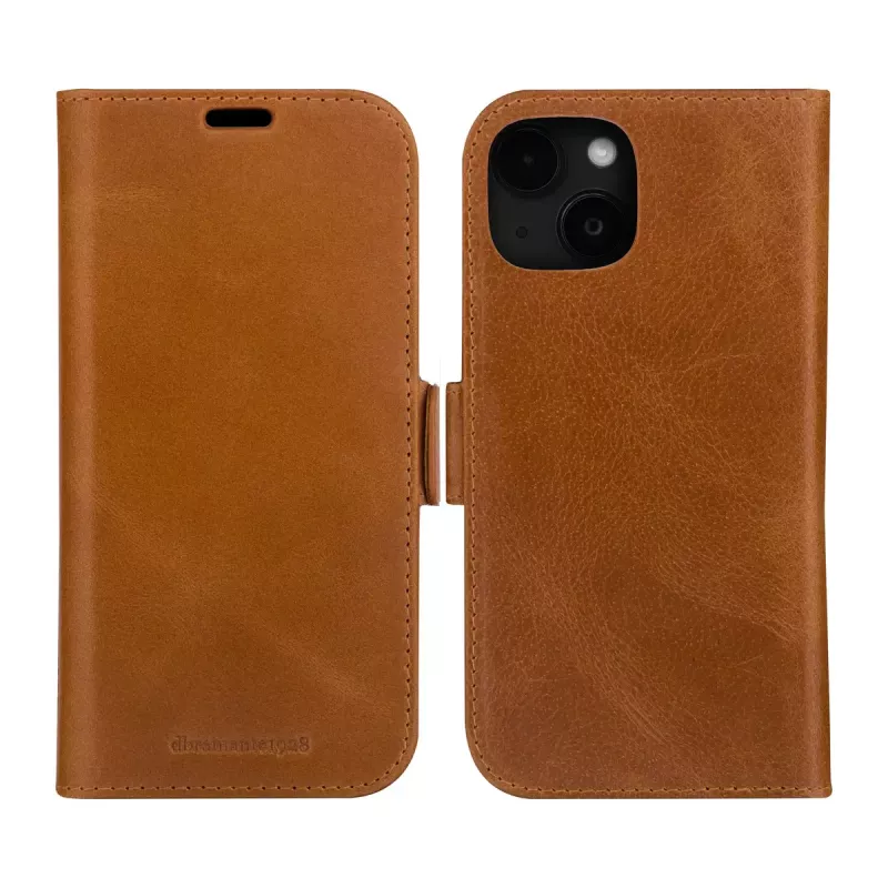 Funda tipo libro dbramante1928 Lynge iPhone 15 Tan monocromática marrón