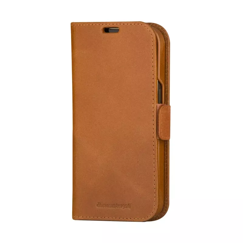 Funda tipo libro dbramante1928 Lynge iPhone 15 Tan monocromática marrón