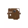 dbramante1928 Lynge LY61GT001181 funda con tapa para Apple iPhone 12/12 Pro, de piel granulada, marrón claro