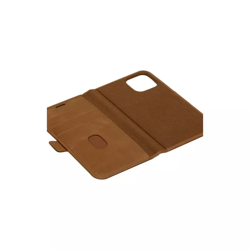 dbramante1928 Lynge LY61GT001181 funda con tapa para Apple iPhone 12/12 Pro, de piel granulada, marrón claro