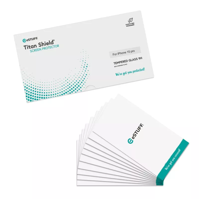eSTUFF ES501406-10BULK protector de pantalla/parte trasera para móvil protector de pantalla transparente Apple 1 ud.