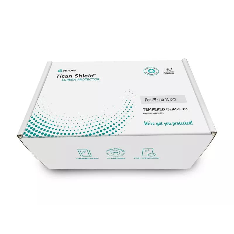 eSTUFF ES501406-50BULK protector de pantalla/parte trasera para móvil protector de pantalla transparente Apple 1 ud.