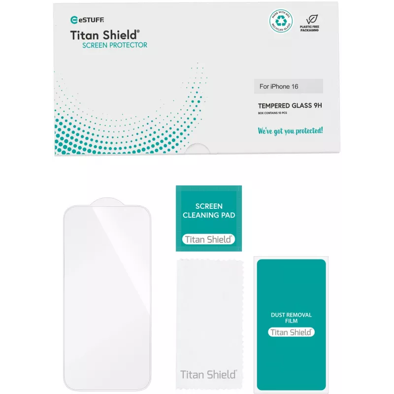eSTUFF ES501432-10BULK protector de pantalla/parte trasera para móvil protector de pantalla transparente Apple 10 uds.